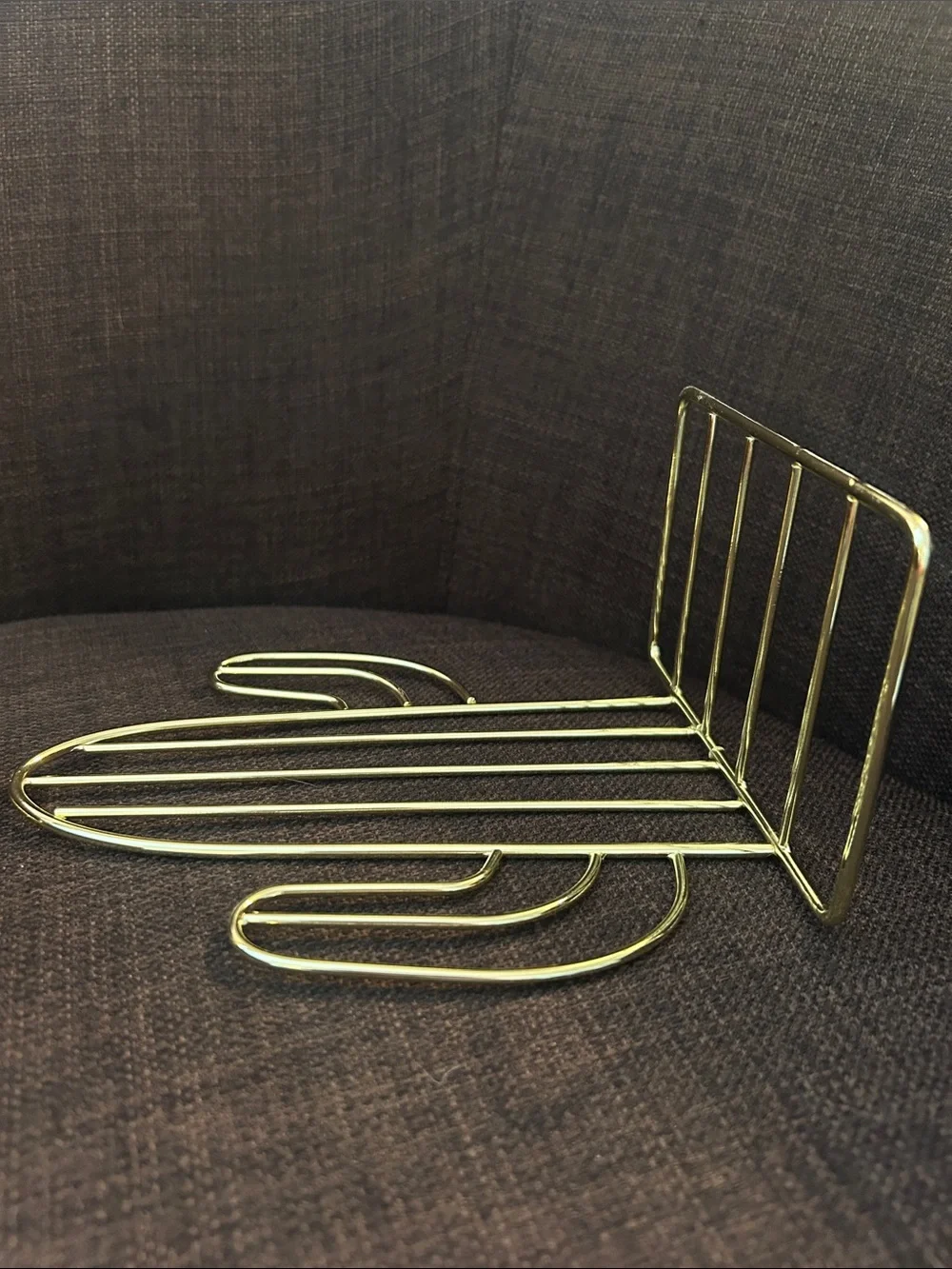 Gold Cactus Wire Bookends